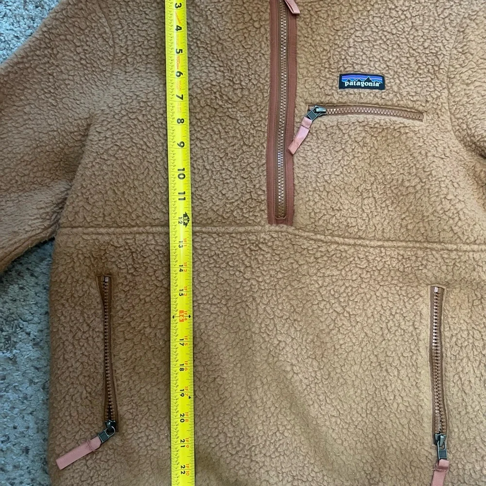 Patagonia‎ Pullover Womens small Brown Tan Half Zip Retro Pile Marsupial Fleece - Picture 11 of 13